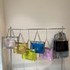 Vår og sommer populær gjennomsiktig veske med stor kapasitet dame ny enkel mote trendy jelly skulderveske casual tote bag