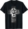 Christian Jesus Lion of Tribe Judah Cross Gift for Men Women T-Shirt