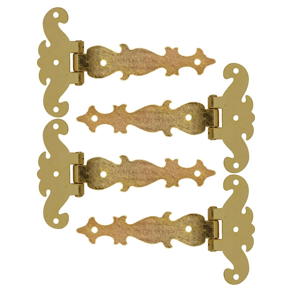 4PCS Zinc Alloy Antique T Hinges for Cabinets Wooden Boxes Vintage Style