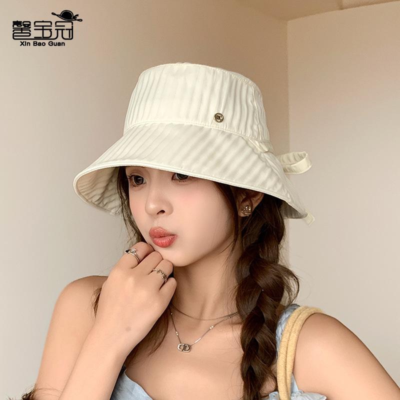 Simple Versatile Hat Women's Senior Sense Shows the Face Small Bucket Hat Spring and Summer Outdoor Travel Sunscreen Sunshade Basin Hat