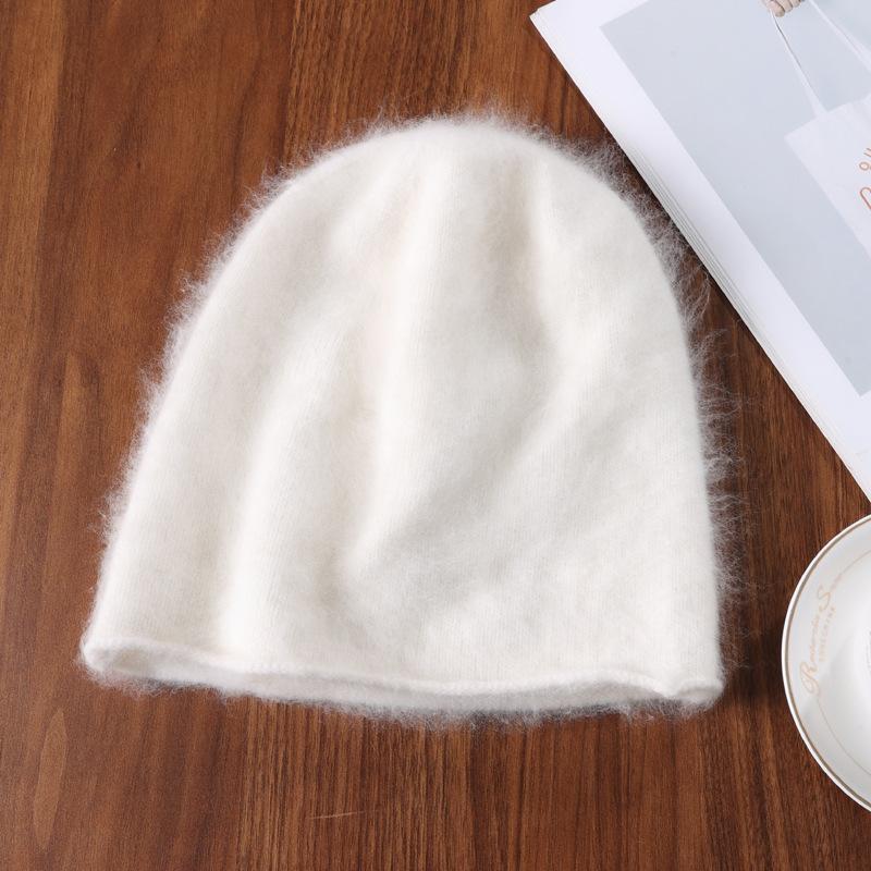 Furry Knit Cap Warm Knit Wool Hat Warm Ski Hat Chic Winter Beanie For Ski Slopes Outdoor Ski