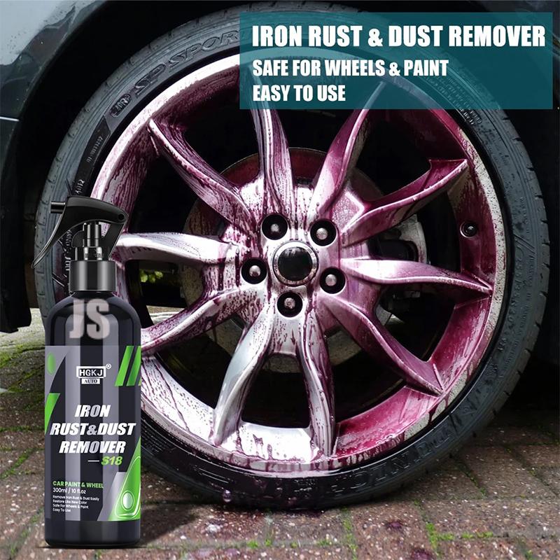 50/100/300ml Car Paint & Wheel Iron Particles Powder Cleaning Super Rust Dust Remover Spray Metal Surface Defender Auto Rim Cleaner