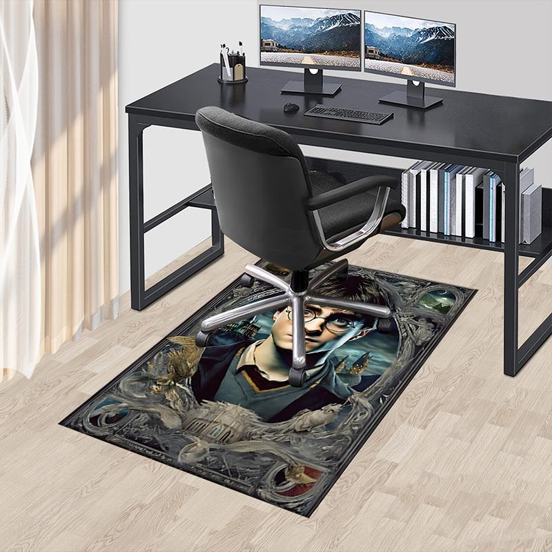 1pc Hogwarts School of Witchcraft and Wizardry Carpet, for Home & Office Decor, Desk Chair Carpet, Festive GiftL1462