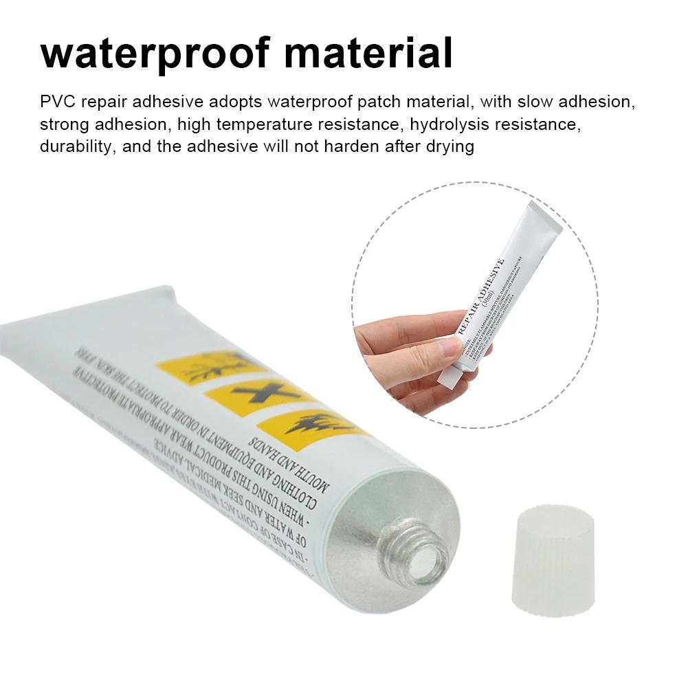 60ml PVC Inflatable Glue Tape Repair Patch Glue Kit Adhesive For Swimming Air Bed Pools Repairing Boat Inflatable Toy Spa Kayak