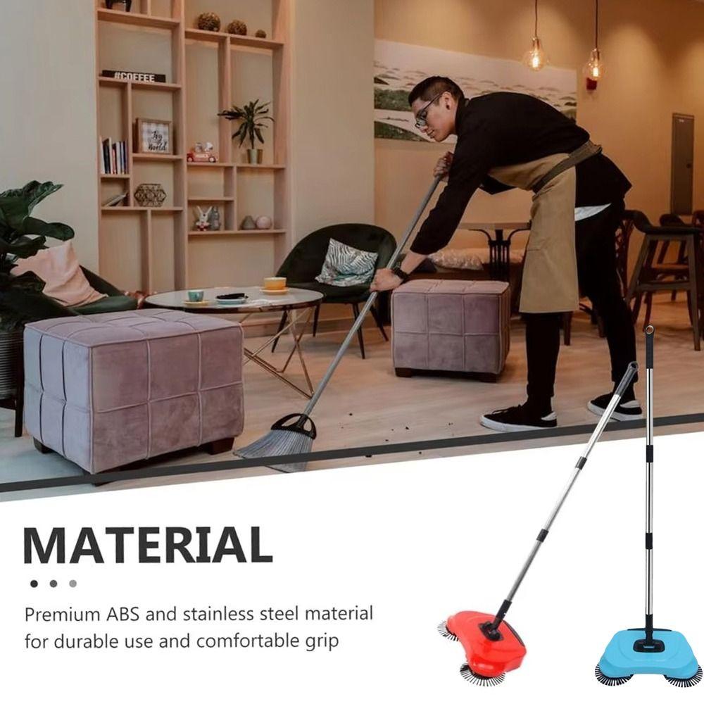 3-in-1 Design Handbesen Verstellbarer Griff Bodenkehrer 360° Teppichkehrer Hartboden