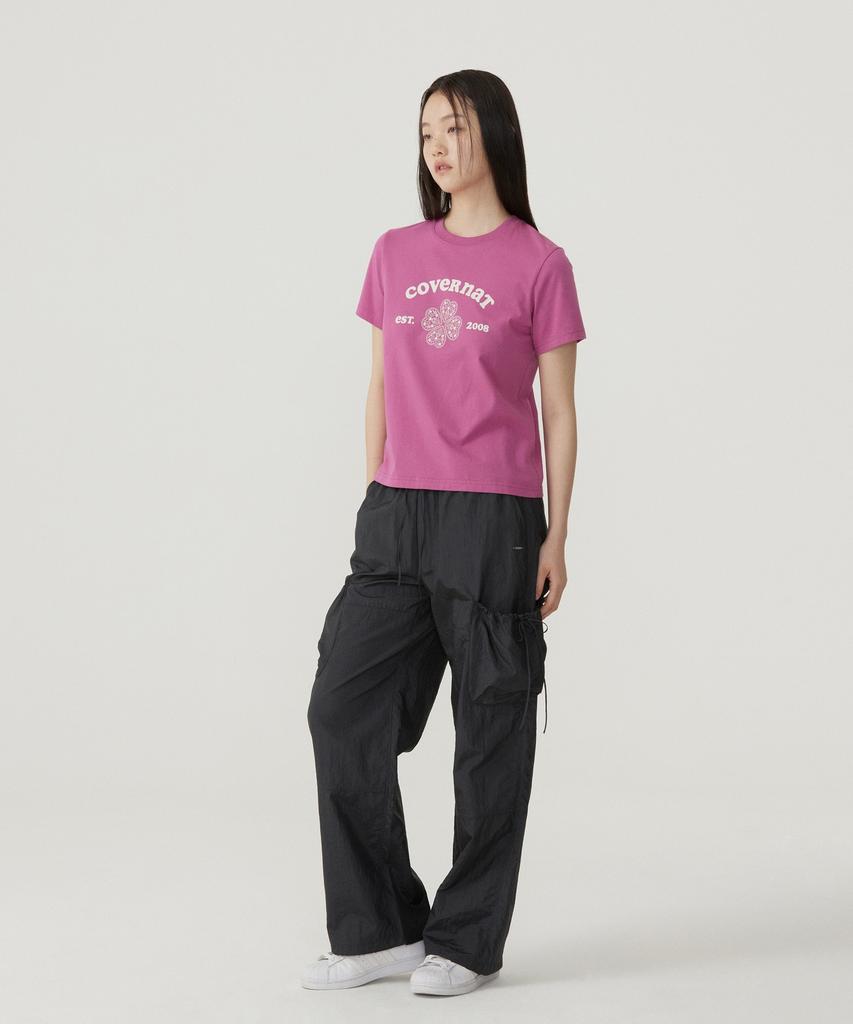 COVERNAT WOMAN String Fluid Cargo Pants Charcoal