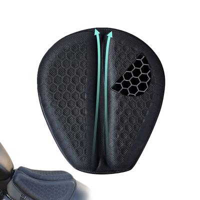 Motorcycle Seat Cushion, Motorcycle Gel Seat Pad with 3D Honeycomb Shock-Absorbing Breathable Seat Cover