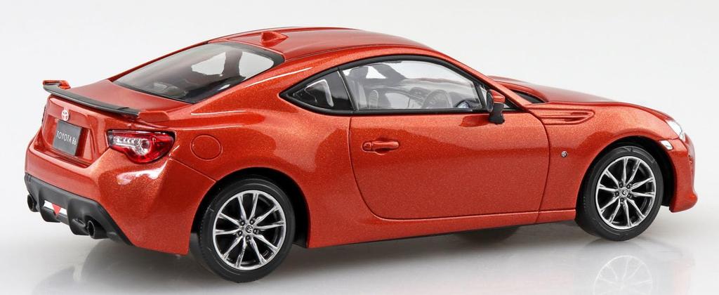 Aoshima Bunka Kyozai Scale Rakupla Snap Kit Toyota 86 Orange Metallic Plastic Model Kit 1/32 No.08-OR Pre-Colored (Automobile)