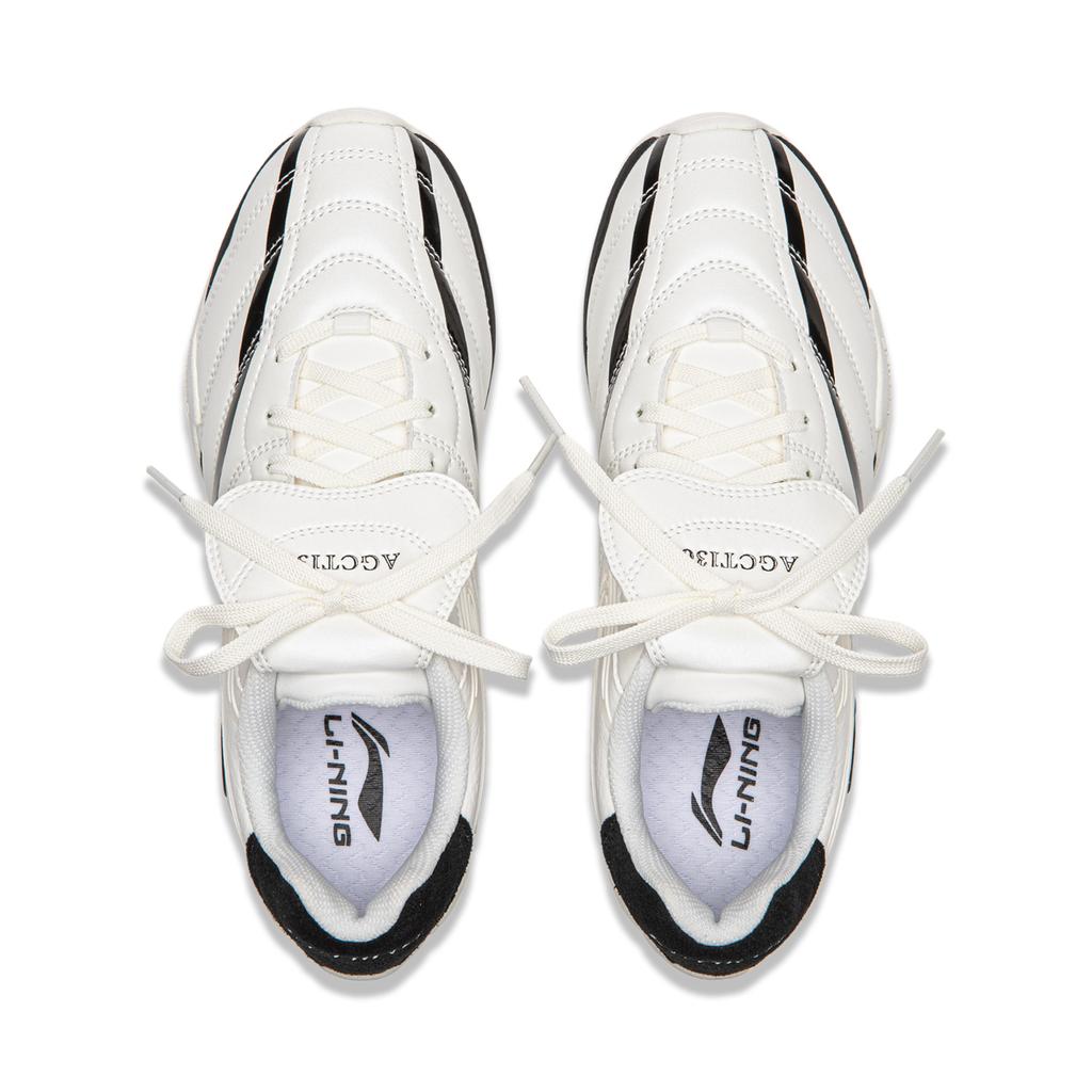 Li Ning Film Pulse Slip Resistant, Abrasion Resistant, Lightweight Low top Casual Shoes Women's Mist White AGLV136-6