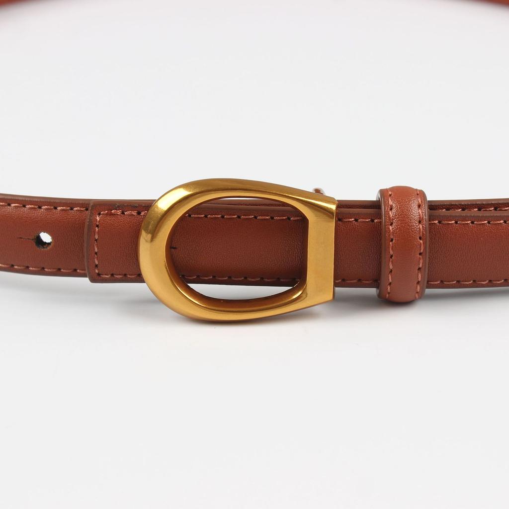 Women'S Leather Thin Belt Decorative Shirt Waist Seal With Dress Suit Waist (2Cm 8 Colors Optional)