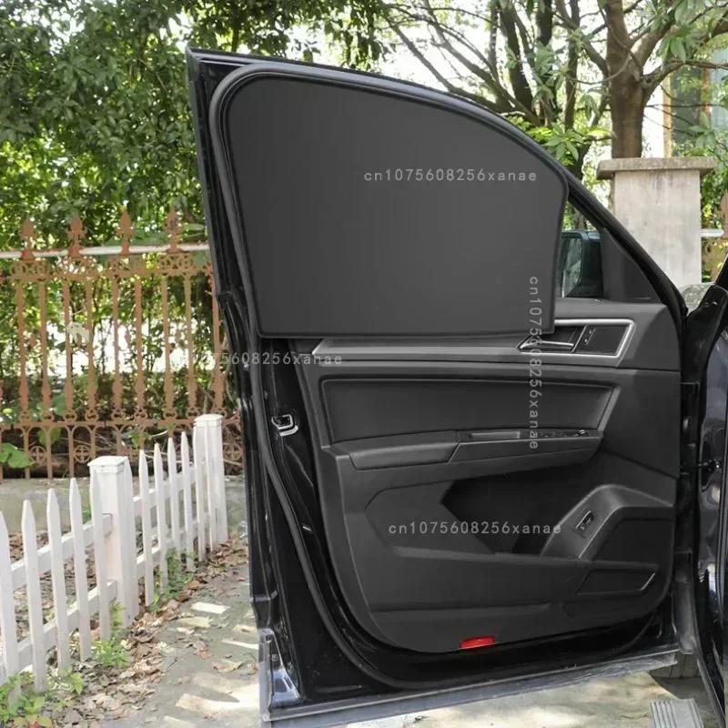 Universal Side Window Shades Summer Protection Magnetic Car Sun Shade Foldable Window Curtain Cover Front Rear Auto Accessories