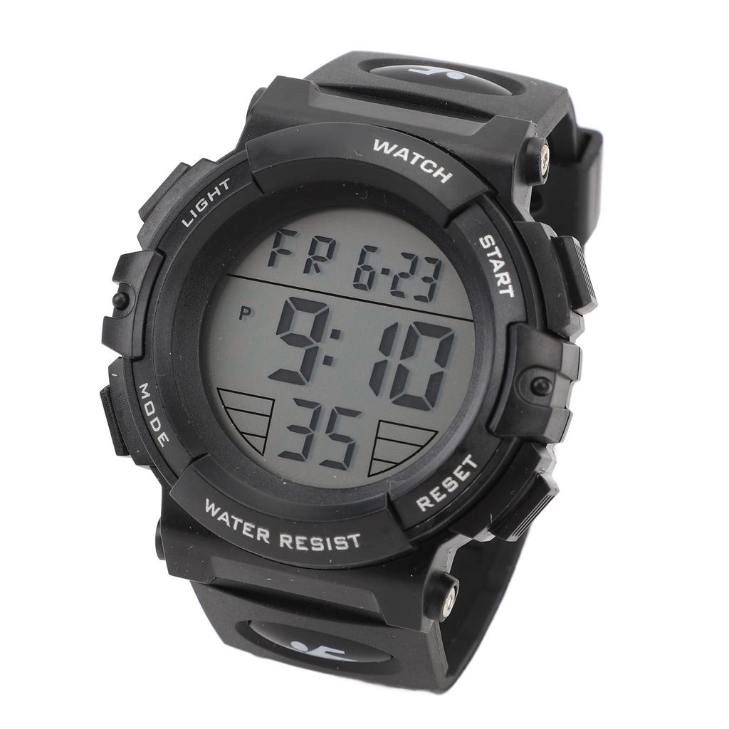 Men Digital Watch with Calendar and Alarm Clock Waterproof Nightlight Electronic Sports Watch for Outdoor Activities