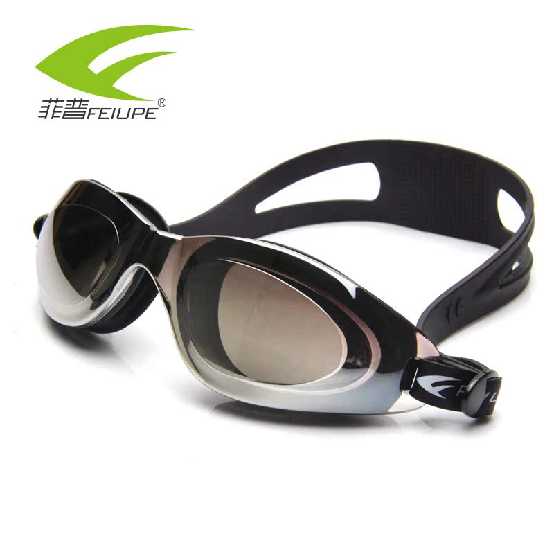 Unisex large-frame swimming goggles Casual fashion swim goggles High-definition anti-fog swimming goggles Gradient electroplated swimming goggles чёрный
