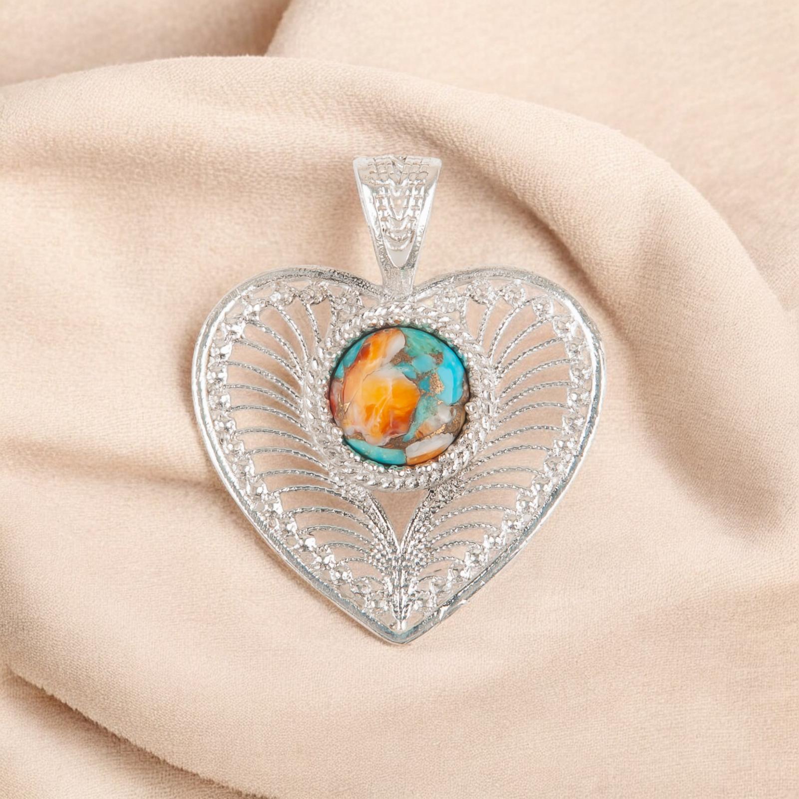 

Natural Spiny Oyster Gemstone 925 Sterling Silver Jewelry Handmade Pendant 1.4 CP-15-37