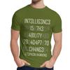 Intelligenz Passe dich an oder stirb Kodiertes T-Shirt Mode Rundhals Maßgeschneidert Mann S Retro Natürliche Baumwolle US