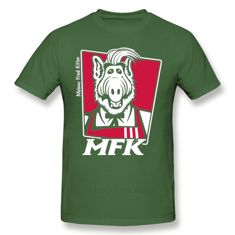Funny Melmac Fried Kitten Alf Tee Shirt Harajuku Unisex Cartoon Graphic Print T Shirt 100 Cotton Plus Size TShirt