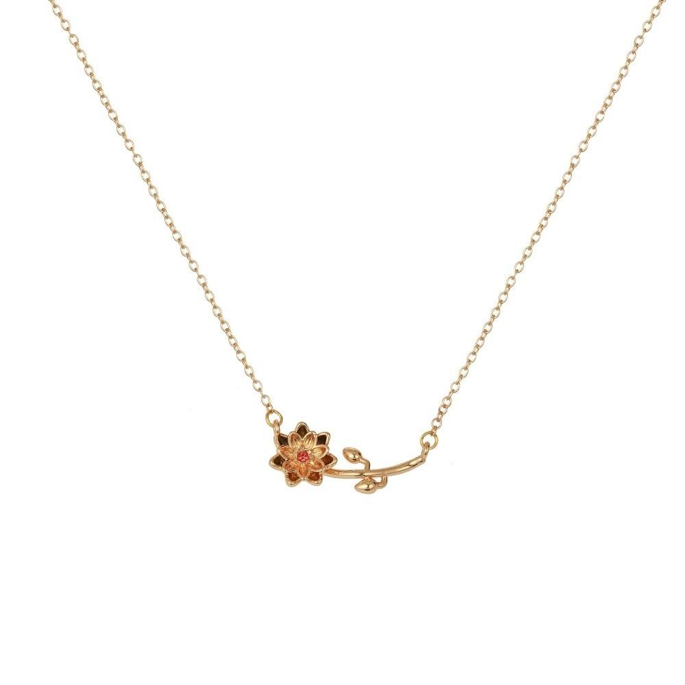 Dainty Flower Charm Choker Layered Necklace Rhinestone Pendant Necklace  Graduation Jul.