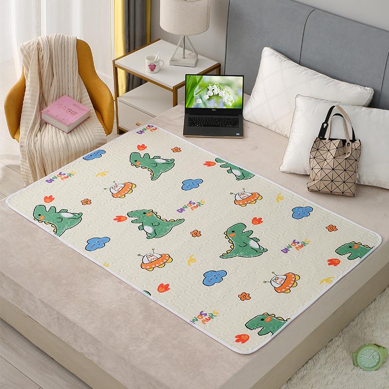 Reusable Waterproof Incontinence Bed Pad With Absorbent Layer, Non-Slip Backing, Cartoon Print Mat For Children, Adults, Elderly, Pets And Home Use