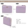 [Couth] Mini Wallet, Small Wallet with Coin Purse, Genuine Leather, L-Shaped, Zipper Closure, Mini, Compact, Small, Ribbon, Gold (Gold)
