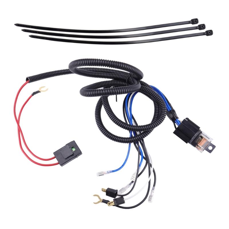 

Модернизированный комплект проводов для автомобиля и грузовика 12 В, комплект проводов для крепления на решетку, проводка звукового сигнала, простая установка для прозрачных поворотников