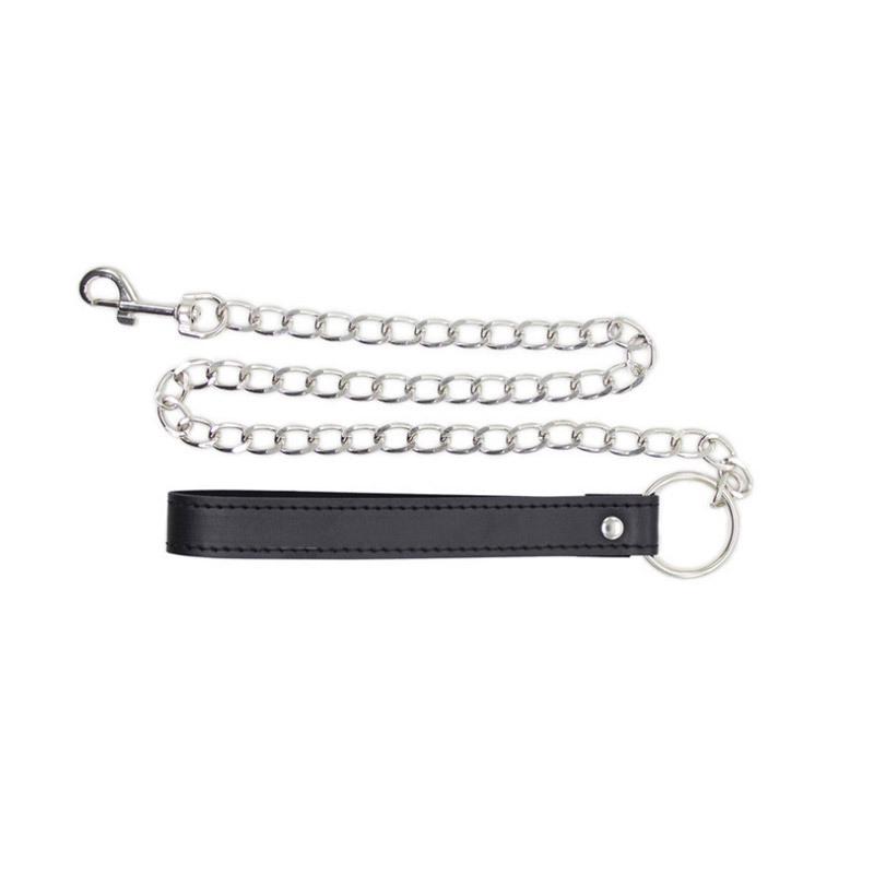 Adult Leather Collar & Chain Set – Toy Accessories with Iron Training Hook