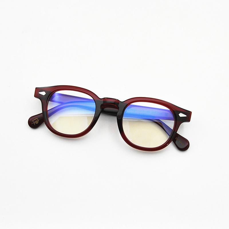 

Джонни Депп Очки Мужские Компьютерные Очки Круглые Прозрачные Очки LEMTOSH Женские Бренд Дизайн Ацетатный Стиль Винтажная Рамка Коробка