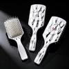 Electroplated Silver Massage Comb with Folding Mirror and Anti-Static Air Cushion – Student Girl Ins Style