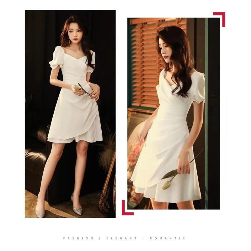 Sweetheart Neck Puff Sleeve Dress For Women Elegant Casual Party Mini Dresses