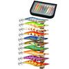 Beoccudo Squid Jigs Set of 10, 2.5/3.0/3.5 Sizes, Glow-in-Dark, Silent, No Rattle, Stable Fall. Includes Case.