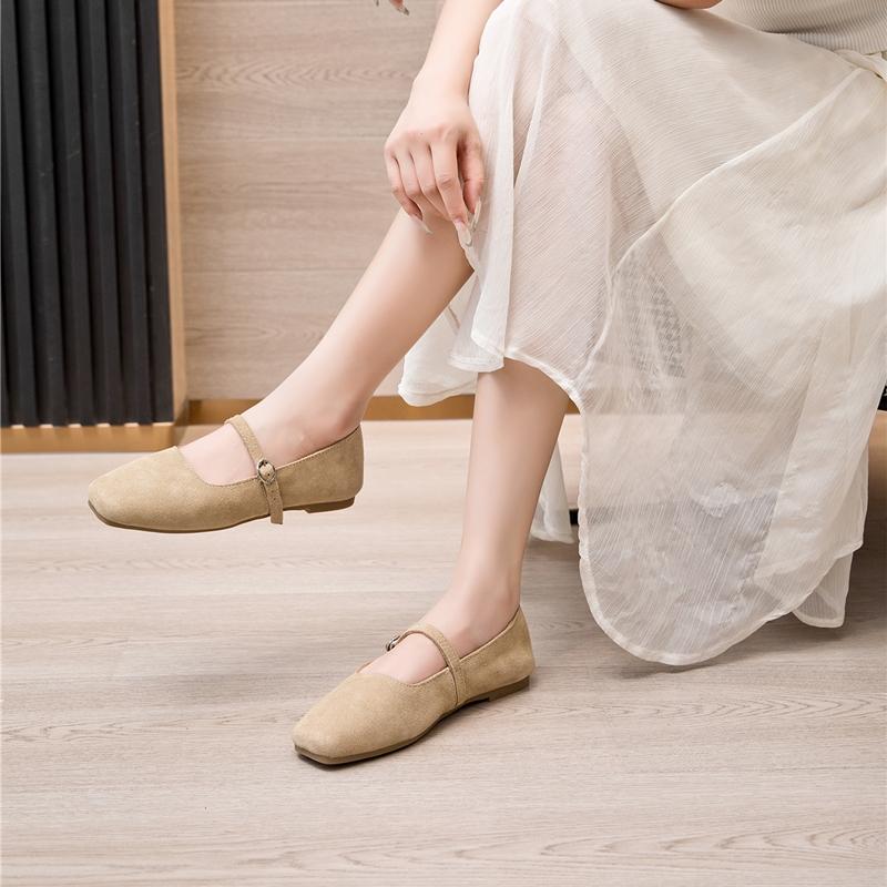 

Туфли женские Мэри Джейн на плоской подошве, весенние, квадратные, нескользящие, женские тапочки, большие размеры, мягкие, танцевальные туфли-бобовые, женские 37