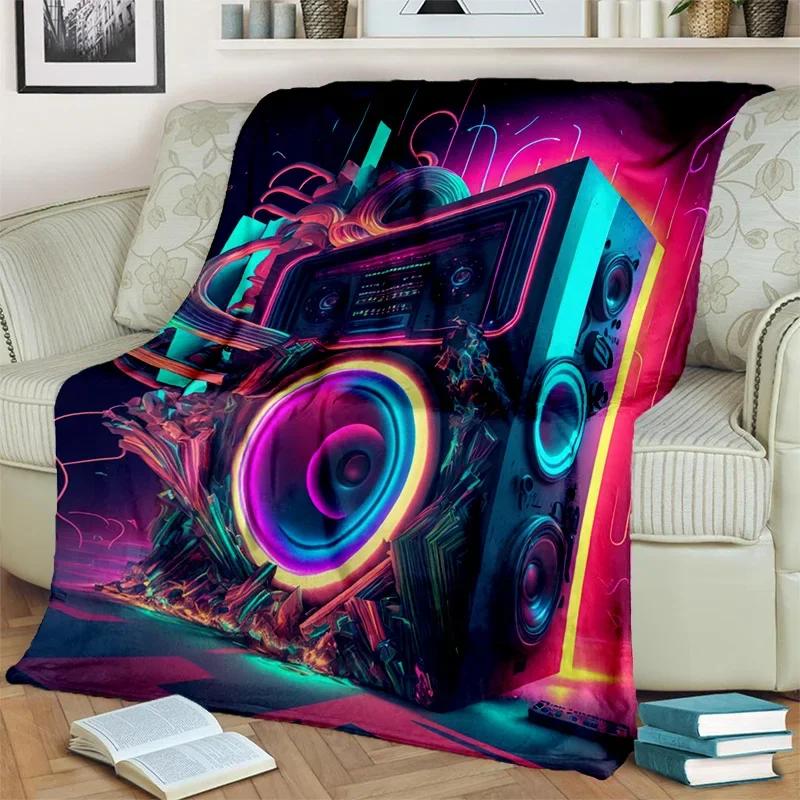 3D Colorful Musical Note Music Score Blanket,Soft Throw Blanket for Home Bedroom Bed Sofa Picnic Travel Office Cover Blanket Kid