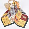 New Plaid Pattern Printing 71cm Square Scarf Silk Scarf, Women's Breathable Thin Scarf Manufacturer