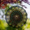 10 Inch Peacock Wind Spinner Outdoor Garden Decor with 360 Hanging Hook Vibrant Metal Peacock Feather Design for Balcony Yard Patio