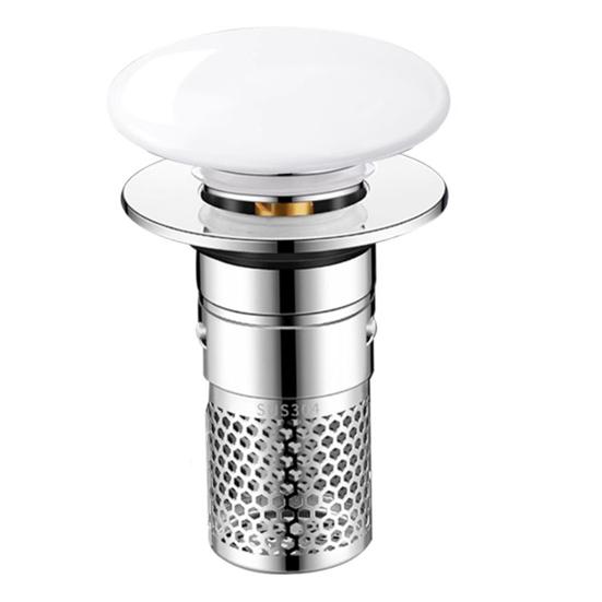Bathroom Sink Stopper Pop-up Drain Strainer Hair Debris Catcher Sink