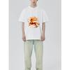 Black T Shirt With Flame Horse And 2026 Print For Casual Wear