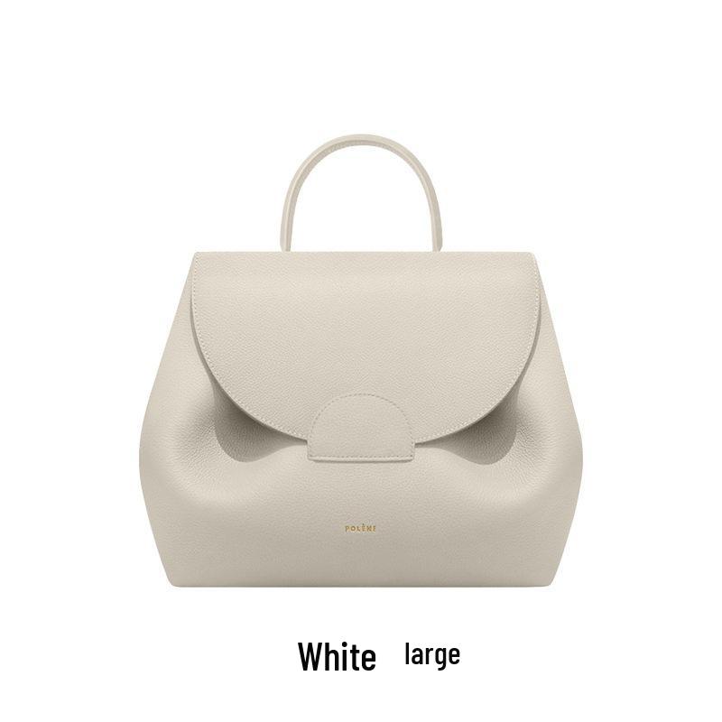 Polene Lychee Pattern Genuine Leather Crossbody Bag - Niche Design Handbag