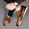 Fashion Fashion Leisure Sports Shoes Men's Casual Shoes Men's Oxfords Outdoor Lace Up Genuine Leather Men Shoes Non-slip Men's Sneakers