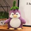 Plush Eggplant Penguin Toy With Pp Cotton Filling For Kids And Teens Comfort Gift