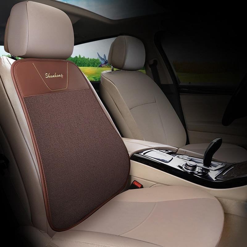 New Car Seat Cushion Four Seasons Universal Cotton and Hemp Office Chair Comfortable Dual Use Backless Car Seat Cushion