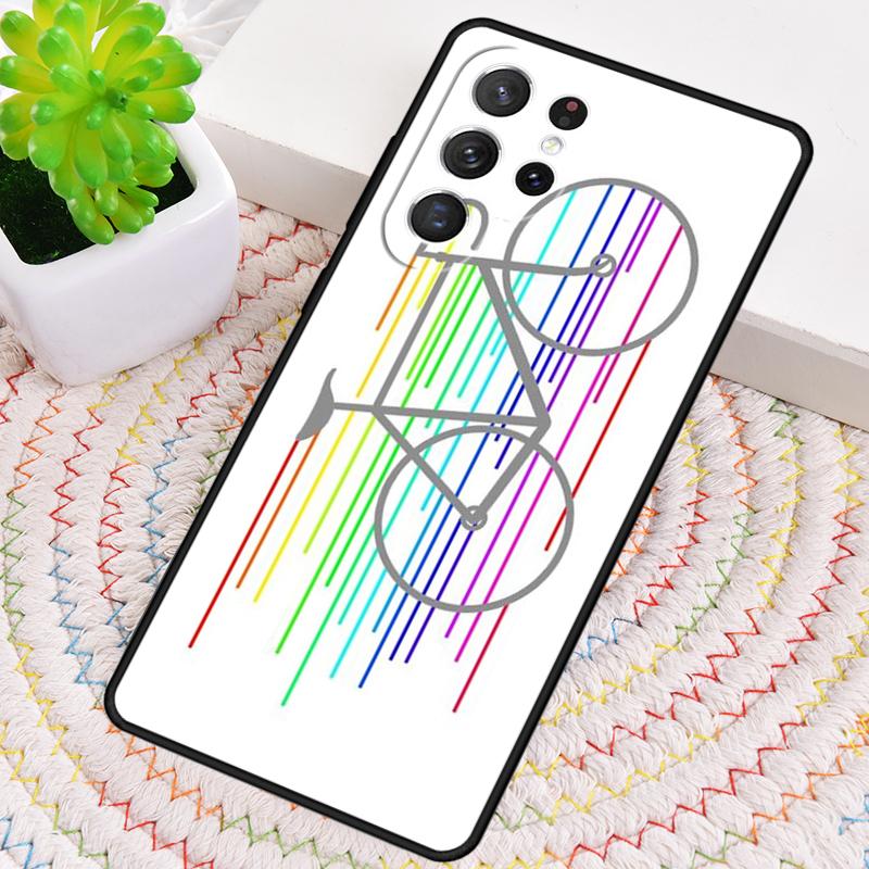 Mountainbike Wielrennen kunst Siliconen Telefoonhoesje Voor Samsung Galaxy note 10 pro S26 S25 S24 S23 S22 S21 Plus S25Ultra Capa Cover