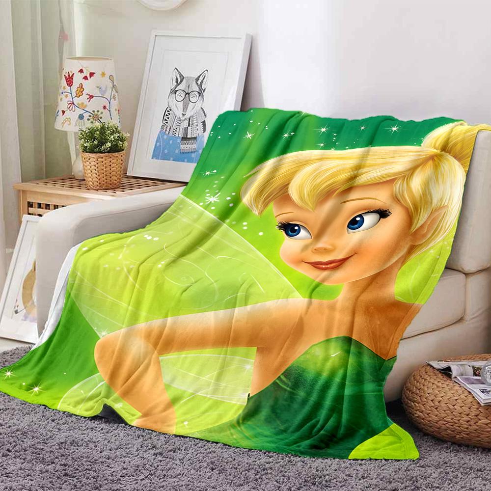 1pc T-Tinkerbell1 Blanket, Gift, for Men and Women, Soft Blanket, Good for Sofa Bed Couch Travel, Lightweight Flannel Blanket