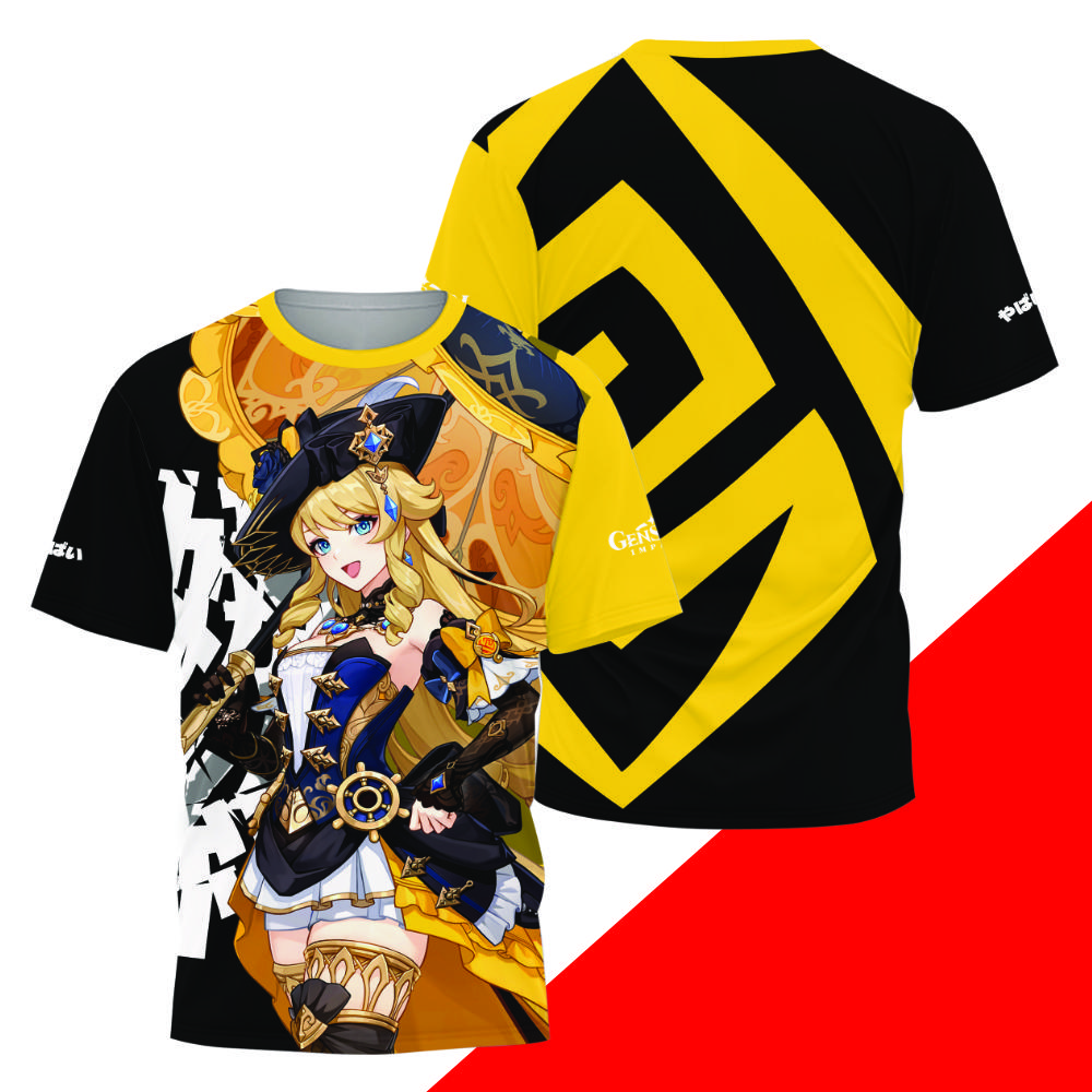 Spiel Genshin Impact Alle Rollen Cosplay T-Shirt 3D Raiden Shogun Druck Anime T-Shirts Sommer Herren Damen Harajuku Lässig Street Y2k Oberteile
