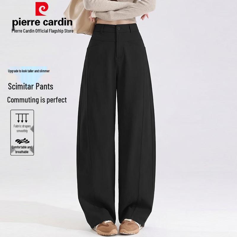Pierre Cardin Women s High-Waist Wide-Leg Casual Pants S