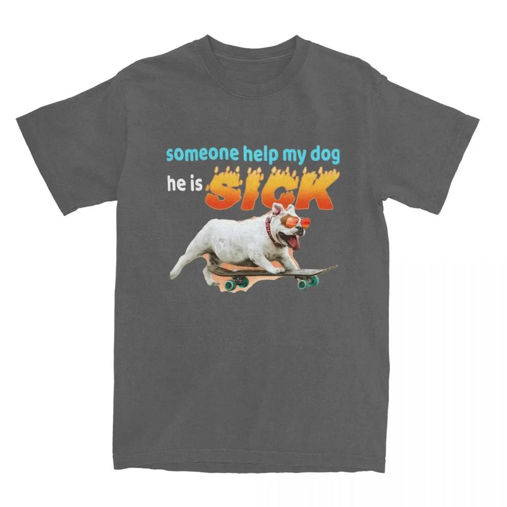 Men Women Funny Skater Dog Meme T-Shirts Apparel Fashion Cotton French Bulldog Skateboarding T Shirts Top Tee Clothes Unique