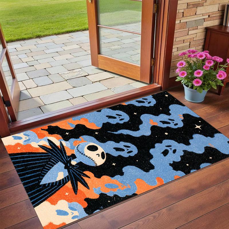 Crystal Velvet Rug Soft Non Slip Indoor Floor Mat Home DecorThe Nightmare Before Christmas Jack Sally