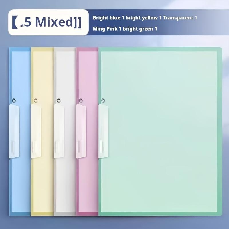 5Pcs Thickened A4 Rotating File Folder Document Storage Pull-Out Clip Archive Folder Side Opened Classification Notes Folder 2170₽