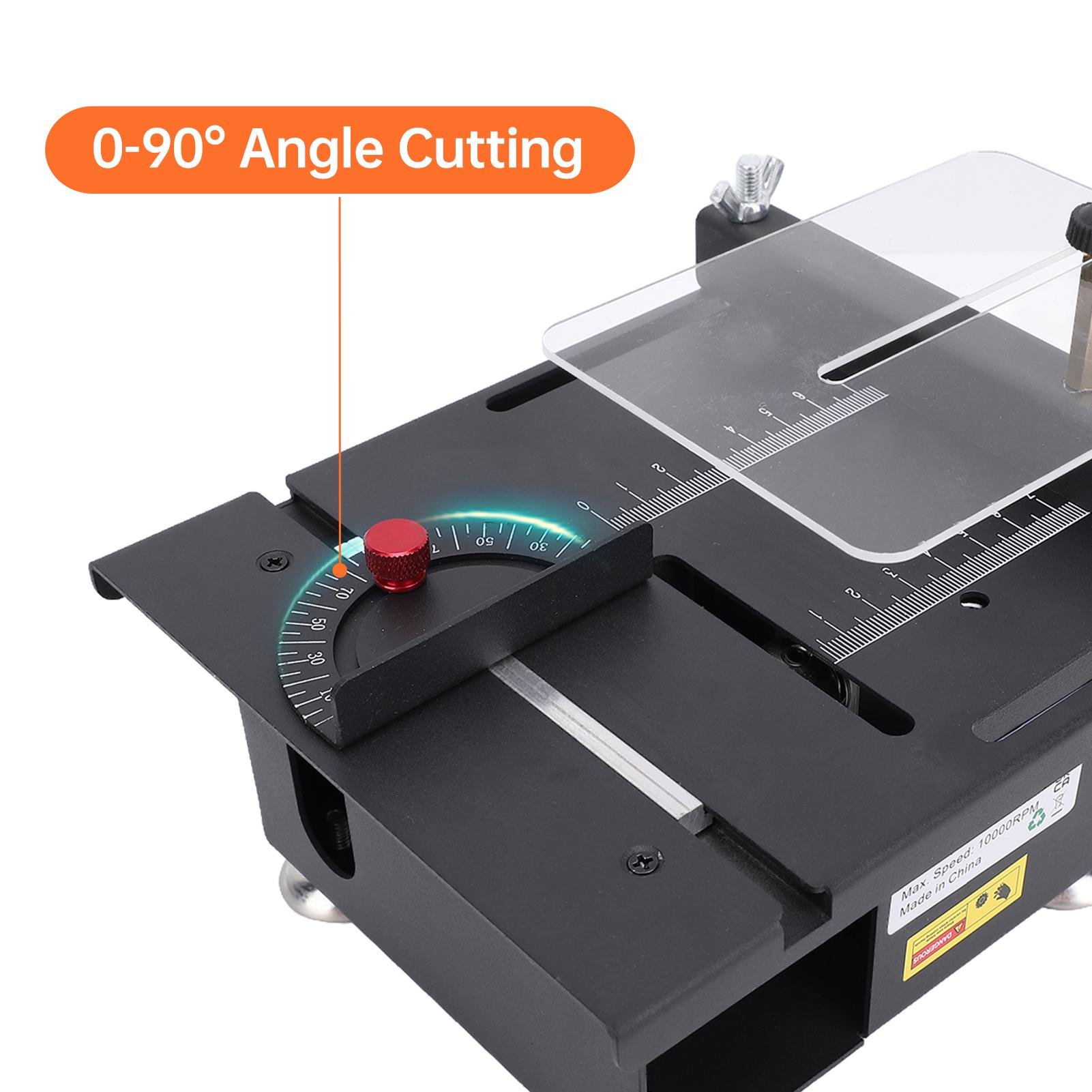 

Мини настольная пила настольная электрическая деревообрабатывающая пила для резки металла 7 регулируемых скоростей регулировка угла с различными пильными дисками