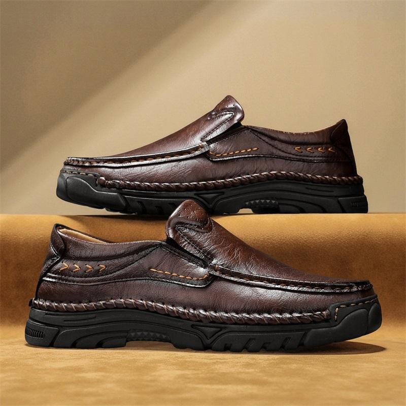 High Quality Men's Casual Leather Soft Bottom Shoes Comfy Big Size 39-48 Business Classic Business Shoes Flat Designer Loafers