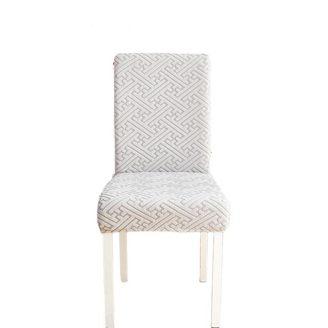 Dining Room Chair Covers Stretch Woven Jacquard Thick Plush 5 Styles String Pattern Chair Slipcovers Super Secure Chair Guard