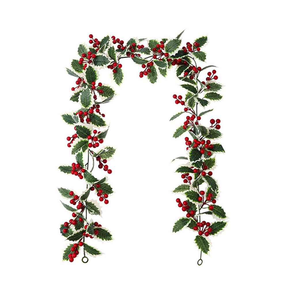 Christmas Big Red Christmas Artificial Leaves Decoration Window Door Wall Hangings